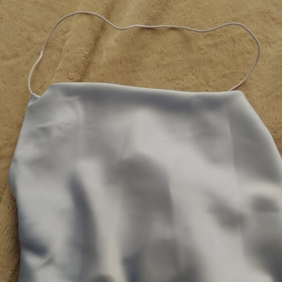 BRAND NEW Hello Molly baby blue satin mini dress size S/ US 4 - Picture 14 of 15